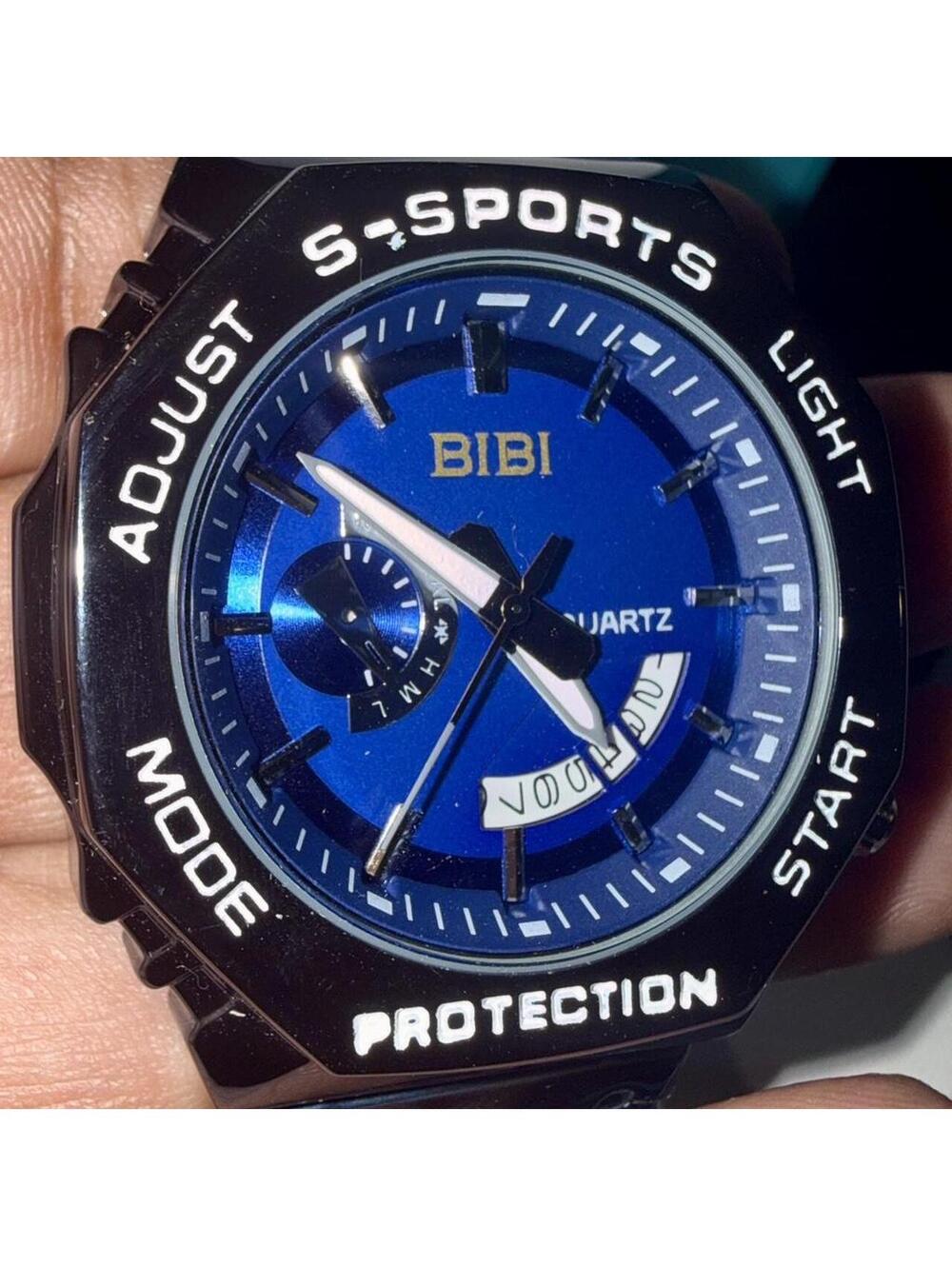 Bibi Luxury Royal Blue Dial Black Case Black Band